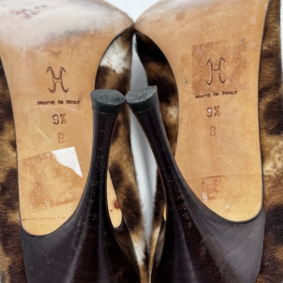 Cole Haan Collection Signature Pony Hair Leopard Print Brown Slip on Heels 9.5 - Picture 14 of 16